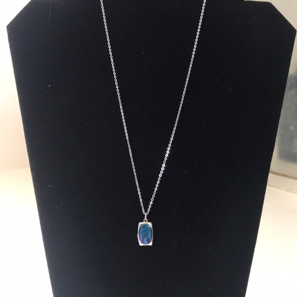 Iridescent Blue Necklace